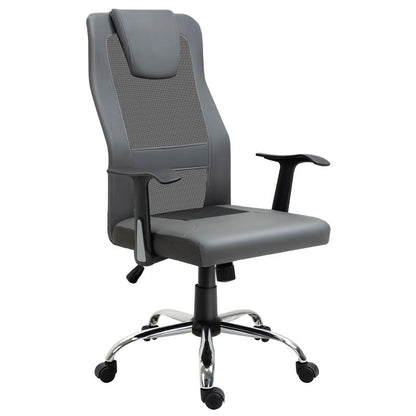 Bureaustoel – Office Chair – Kantoorstoel – Draaistoel – Ergonomische Stoel – Verstelbaar 360° Draaibaar – Met Metalen Frame en Handmatige Kantelfunctie – Max. 120 kg Belastbaar
