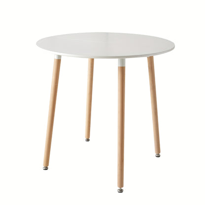 Scandinavische Eettafelset – Eetkamerset – Keukentafel Set – Diningset – Compacte Tafel met Stoelen – MDF & Beukenhout Blad – Modern Minimalistisch Design – Grijze Stoelen
