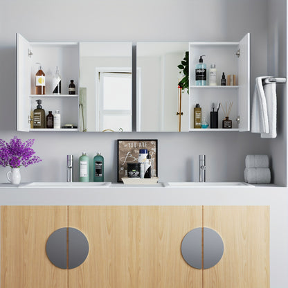 Kast – Boekenkast – Opbergkast – Servieskast – Vitrinekast – Wit – Hoogwaardig Hout – Veel Opbergruimte Met 2 Deuren En Open Planken