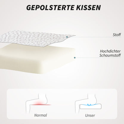 Bureaustoel – Kantoorstoel – Draaistoel – Werkstoel – Stoel Met Fluwelen Bekleding – Ergonomisch Badkuipdesign – Stalen Onderstel – Crème Zwart