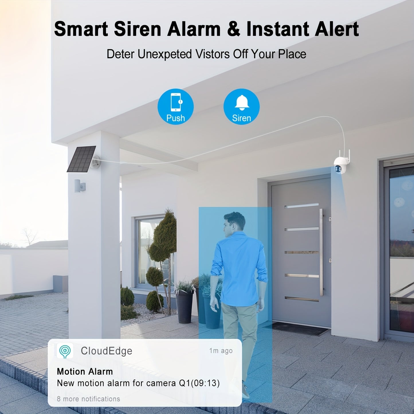Buitenbeveiligingscamera – Draadloze Beveiligingscamera – Outdoor Camera – Tuincamera – 360° PTZ Draaibaar – 3MP Beeldkwaliteit – Zonne-energie Vandaag