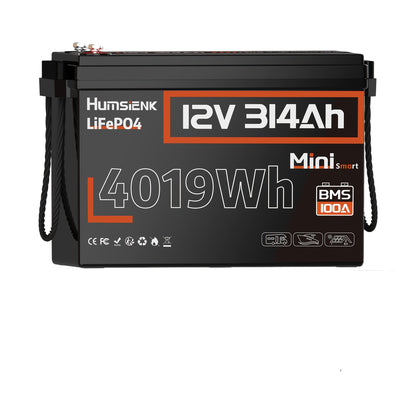 12V LiFePO4 Accu – Lithium Batterij – Caravan Accu – Camper Accu – Zonne-energie Accu – 314Ah Capaciteit – Compact & Lichtgewicht Met Afstandsbediening