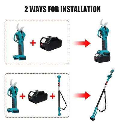 Elektrische Takkenschaar – Snoeischaar – Accu Snoeischaar – Draadloze Takkenzaag – Verstelbare Steel – 3500W Motor - met 1 batterij