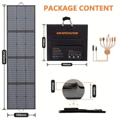 Zonnepaneel – Solar Panel – Opvouwbaar Paneel – Draagbare Zonne-energie – Zonne-energie Generator – 220W Vermogen – Hoog Rendement 23,5% efficiëntie
