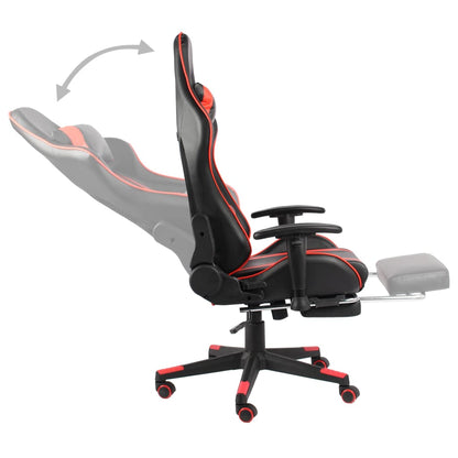 Gamingstoel – Game Stoel – Bureaustoel – Racing Stoel – Zitzak – Rood Met Voetensteun – Ergonomisch Ontwerp – Verstelbare Rugleuning