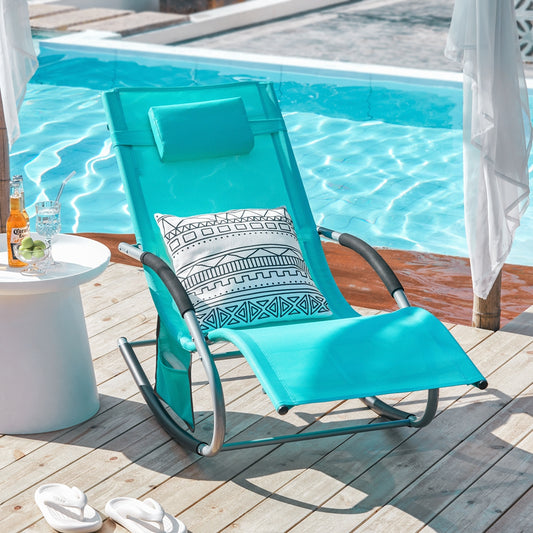 Verstelbare Tuinlounger – Verstelbare Loungestoel – Buitenstoel – Loungechair – Met Opbergzak – Met Metalen Frame – Weerbestendig Ademend Materiaal