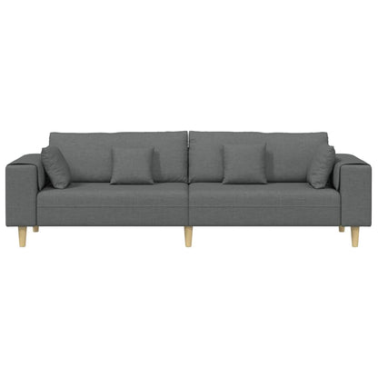 Bank – Bankstel – Sofa – Zitmeubel – Woonkamermeubel – Donkergrijs Stof – Ergonomisch Comfort – Stevig Multiplex Houten Frame