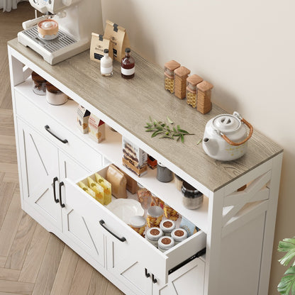Dressoir – Opbergkast – Buffetkast – Ladekast – Keukenkast – 140x40x105 cm – MDF & Spaanplaat – Verstelbare Legplanken