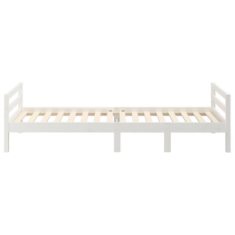 Bed Frame Without Materasso Bianco 80x200cm Wood Massello Pino Removable and durable