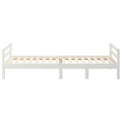 Bed Frame Without Materasso Bianco 80x200cm Wood Massello Pino Removable and durable