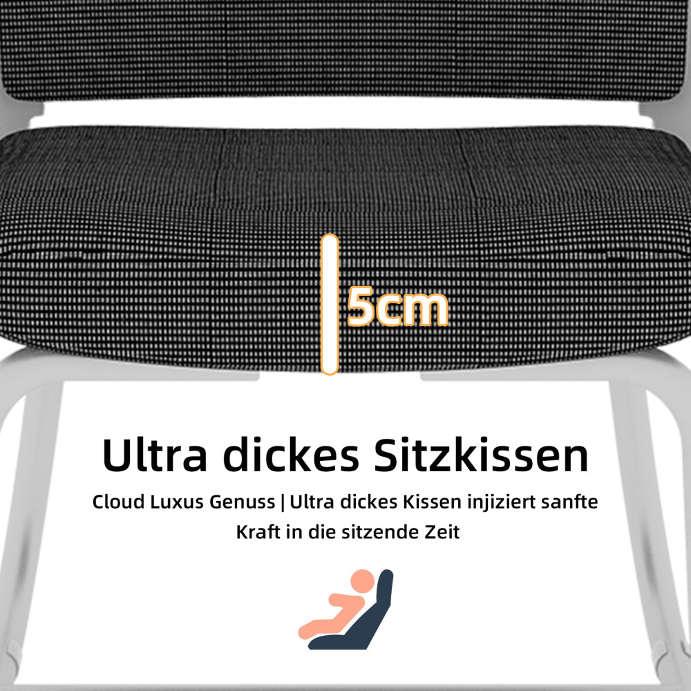 Bureaustoel – Kantoorstoel – Draaistoel – Gamestoel – Bureaukruk – Mesh Rugleuning – Verstelbare Armleuningen – Stevig Metalen Frame – Zwart/Wit Met Donkerbruin
