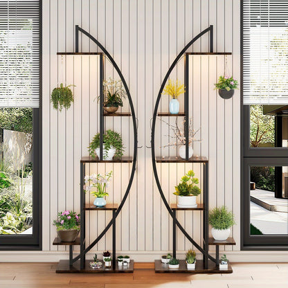 Plantenrek – Etagerek – Bloemplanken – Opbergrek – Stellingkast – 6-laags Metalen Rek – Stevig Met Brede Basis – Gemakkelijke Montage Zonder Gereedschap – Ruimtebesparend Design 160x50x30 cm