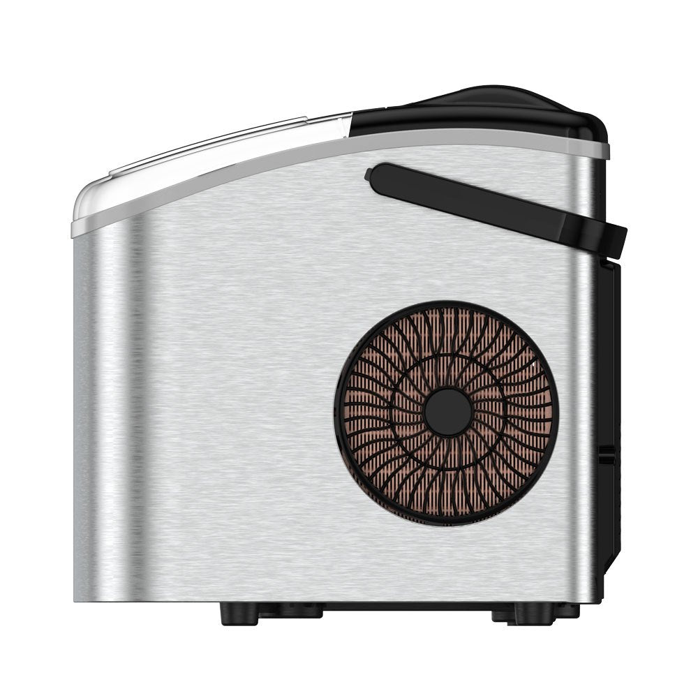 IJsblokjesmaker – IJsmachine – IJsblokjesmaker Compact – IJsblokjesmachine Draagbaar – IJsklontjesmaker – Stil In Gebruik – 12-15 Kg Per Dag Capaciteit – 8-10 Minuten Snelle Productie
