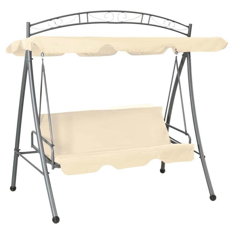 Buiten Schommelbank – Tuinbank – Schommelstoel – Hangbank – Ligbank – Verstelbare Canopy – Zandwit Design