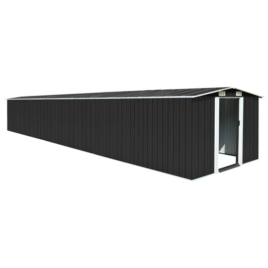 Tuinkast – Tuinberging – Tuinschuur – Berging – Opslagkast – Gegalvaniseerd Staal – Dubbele Schuifdeuren – Ventilatieopeningen – Antraciet