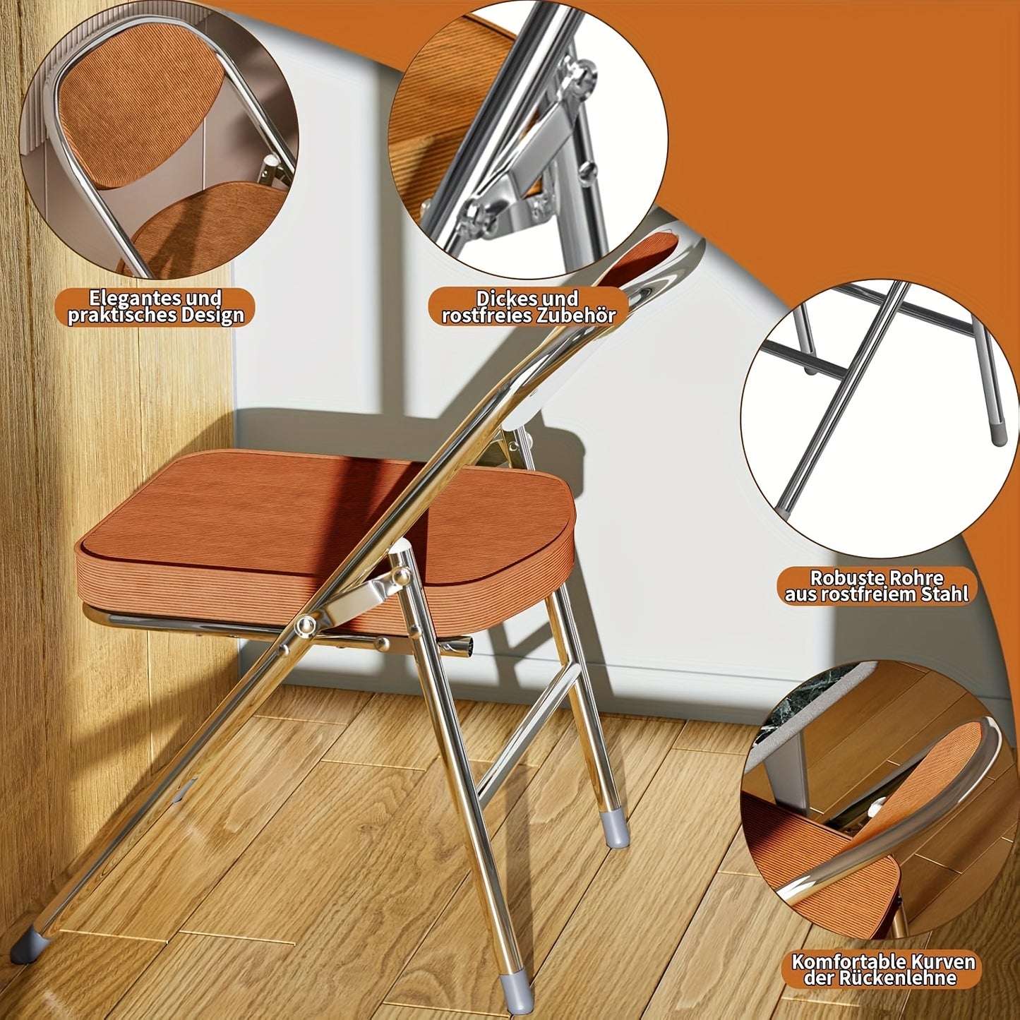 1pc Corduroy Dining Chair, Brown Comfortable Conference Chair, Modern Living Room Chair, Split Back, Metal Frame, Office Computer Chair, Load-bearing 150kg, Conference Seating, Home Dining Chair, Split Back Design, Corduroy U