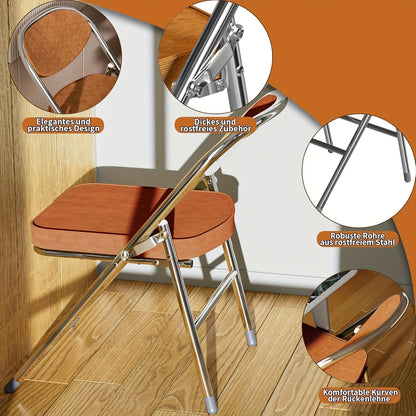 1pc Corduroy Dining Chair, Brown Comfortable Conference Chair, Modern Living Room Chair, Split Back, Metal Frame, Office Computer Chair, Load-bearing 150kg, Conference Seating, Home Dining Chair, Split Back Design, Corduroy U