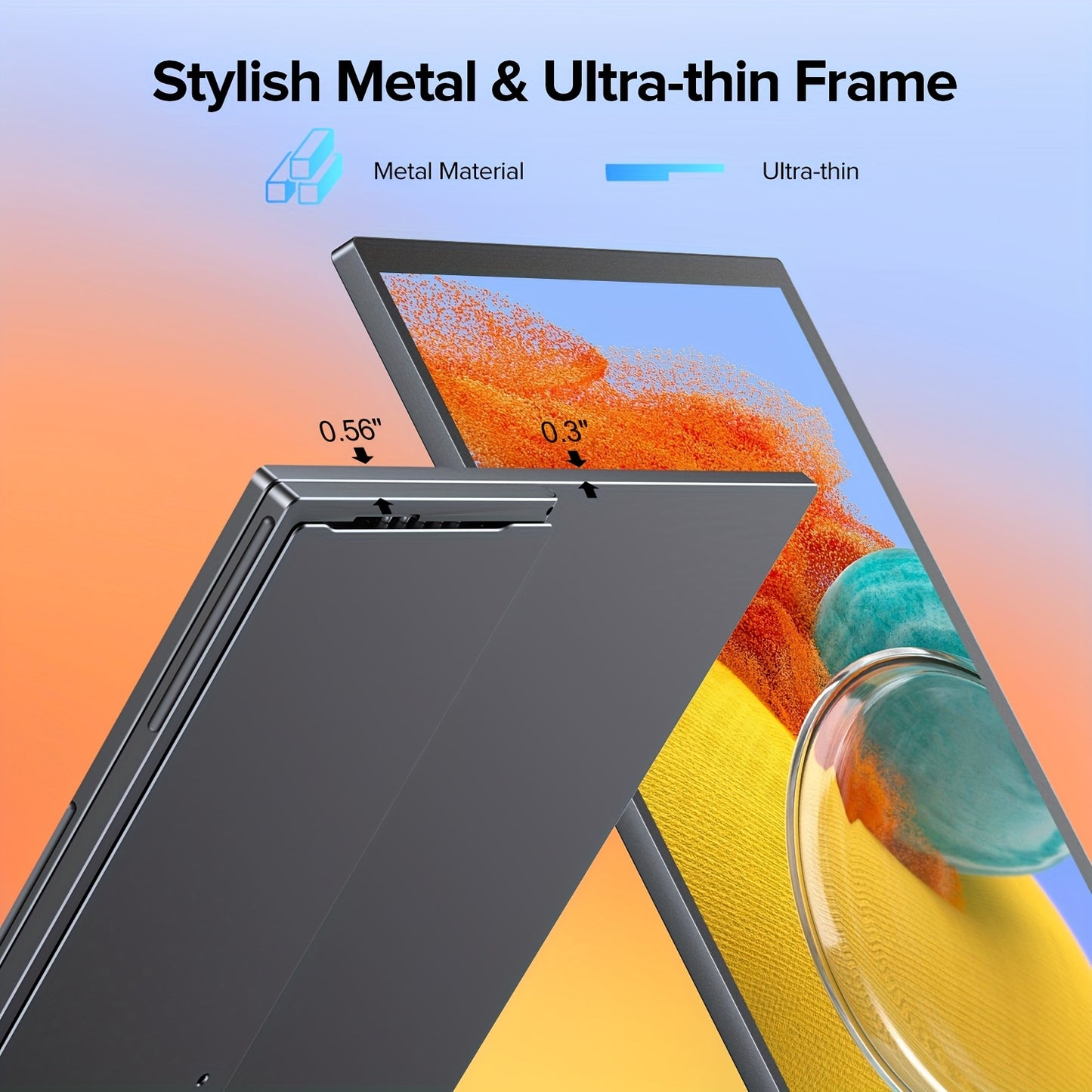 Draagbare Monitor 18,4 inch – Mini Monitor – Laptop Scherm – Extra Display – VESA Monitor – 4K UHD Resolutie – USB-C Aansluiting & Metalen Behuizing