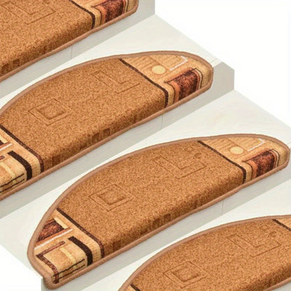 Antislipmatten – Trapmatten – Zelfklevende Matten – Geluiddempers – Veiligheidsmatten – Beige – 15 Stuks – Thermisch Geïsoleerd – Duurzaam & Eenvoudig Installeren