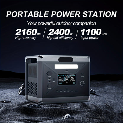 Draagbare Power Station – Mobiele Energiebron – Noodstroomvoorziening – Camping Accu – 2160Wh Capaciteit – 4800W Piekvermogen