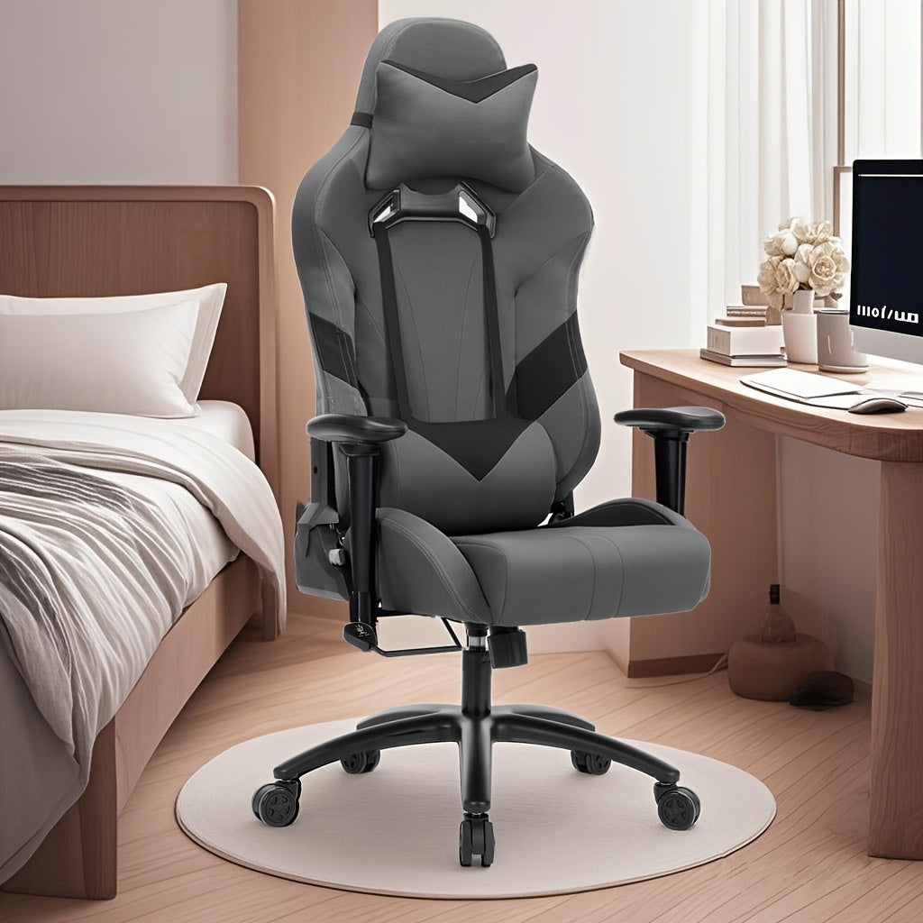 Gaming Stoel – Bureaustoel – Office Chair – Computergame Stoel – Werkstoel – Ergonomisch Design – Verstelbare Armleuningen – Stalen Frame met Hoogwaardig Schuim