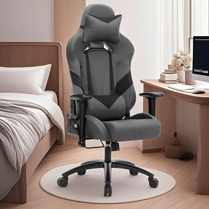 Gaming Stoel – Bureaustoel – Office Chair – Computergame Stoel – Werkstoel – Ergonomisch Design – Verstelbare Armleuningen – Stalen Frame met Hoogwaardig Schuim