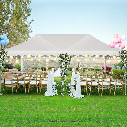 3.05x 6.1meter Canopy with Side Walls, Pop-up Tent, Party Tent with Roller Bag And 4 Sandbags, Easy to Install, Sunproof, Suitable for Camping, Picnics, Barbecues, Parties
