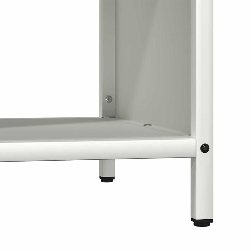 Heavy-Duty Firewood Shelf with White Wooden Plate - 100.5x35.5x40cm Large Capacity Firewood Rack, Sturdy Metal Brackets & Sturdy Base for Indoor/Outdoor Fireplace, Garden, Patio - Easy Assembly, Space-saving Design, Durable C