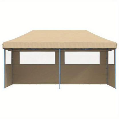 Partytent – Tent – Tuinkamer – Evenemententent – Pop-up Tent – Beige Kleur – Inklapbaar Ontwerp – Snelle Opzet Zonder Gereedschap