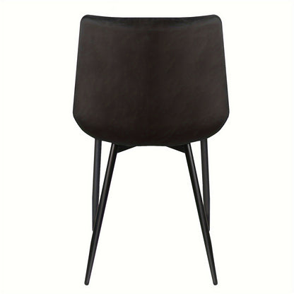 Eetkamerstoelen – Keukenstoelen – Stoelen Set – Velvet Stoelen – Design Stoelen – Set Van 2 – Zithoogte 50 cm – Metalen Frame – Comfortabele Geruite Rugleuning – Zwarte Fluwelen Bekleding