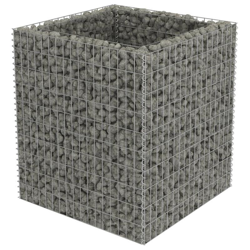 Plantenbak – Bloembak – Tuinbak – Moestuinbak – Verhoogde Bak – Gegalvaniseerd Staal – Weerbestendig – 90x90x100 cm – Argento