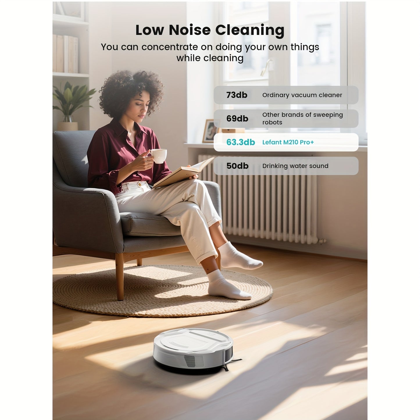 Robotstofzuiger – Slimme Stofzuiger – Dweilrobot – Automatische Stofzuiger – Huisdierreiniger – 2600 mAh Lithium Accu – Anti-Klit Technologie – Wit
