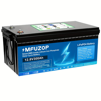 Accubatterij – LiFePO4 Accu – Lithium Accu – 12V Batterij – Deep Cycle Accu – 300Ah Capaciteit – 200A BMS Veiligheidssystemen