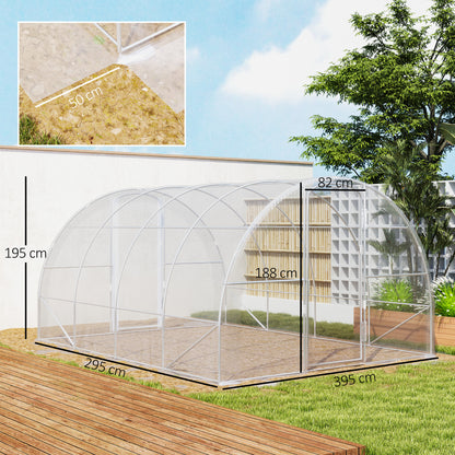 Tuinkas – Kweekkas – Moestuin Kas – Plantenkas – Serre – Transparant – 12 m² Ruimte – UV-bestendig PE-materiaal