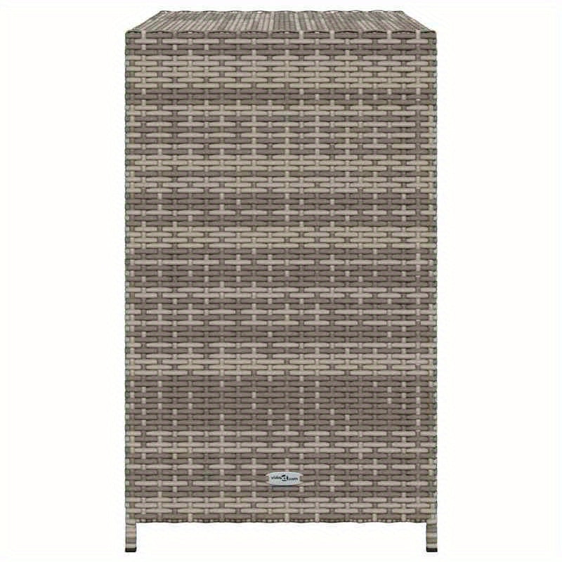 Opbergkast Buiten – Tuinkast – Tuinbox – Tuinkastje – Buitenberging – Grote Ruimte 83x45x76 cm – Duurzaam PE-Rattan Met Stalen Frame
