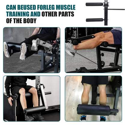 Leg Extension Attachment – Verstelbare Leg Curl – Squat Rack Accessoire – Been Trainmachine – Fitness Leg Equipment – Draagvermogen 120kg – Hoogwaardig Staal & Comfortabel Schuim