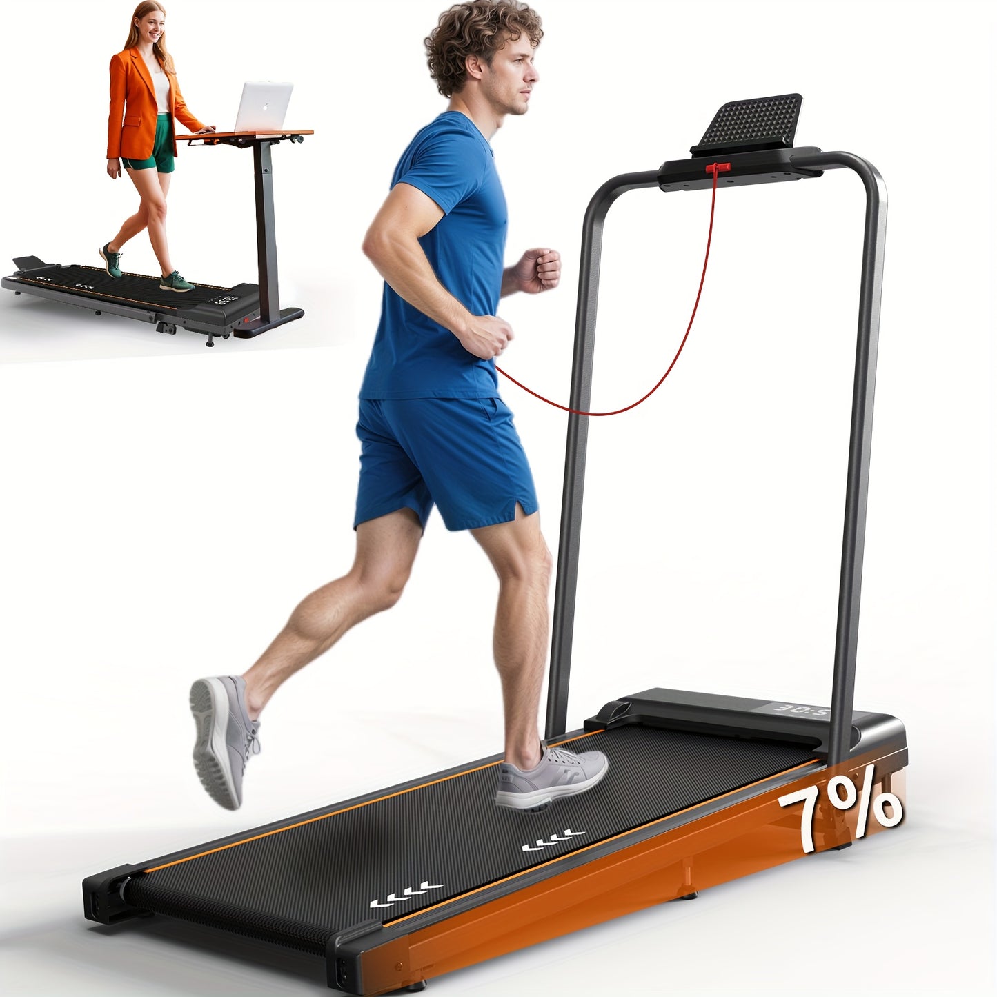 Loopband – Wandelband – Hardloopband – Walking Pad – Treadmill – 2,5 PK Motor – Inklapbaar Met 7% Hellingsfunctie