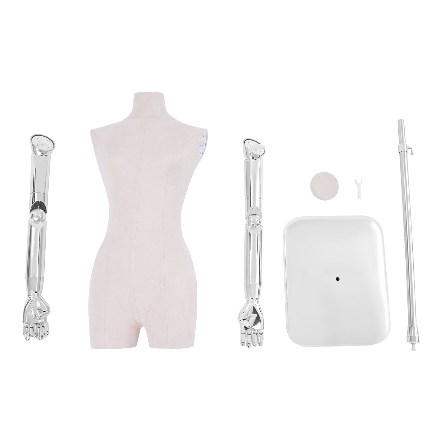 Female Dress Form Display, Clothing Store Female Dress Display Props, Adjustable Height Clothing Form