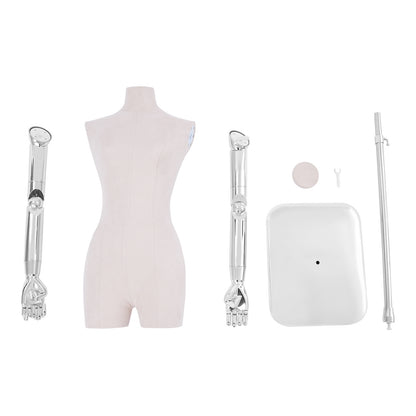 Female Dress Form Display, Clothing Store Female Dress Display Props, Adjustable Height Clothing Form