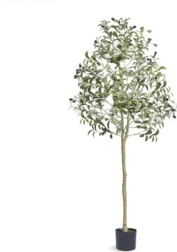 Kunst olijfboom - Kunstplant - 150 cm hoog - Laag onderhoudsboom voor thuis - Veilig PE materiaal - Anti slip kantelbescherming