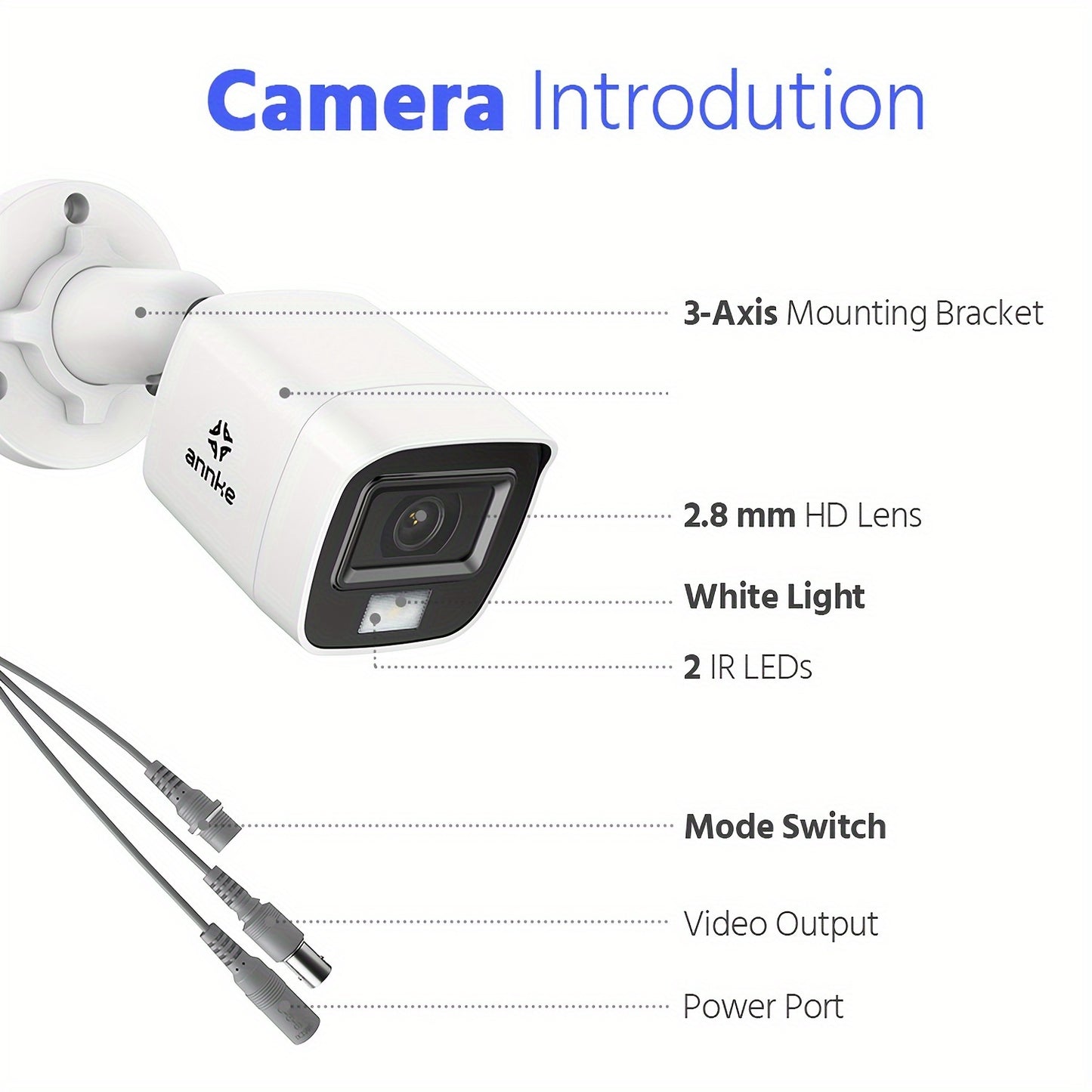 Beveiligingscamera Set – 4K Camera – UHD Camera – Buitencamera – Binnencamera – Kleurennachtzicht – F/1.6 Super Diafragma