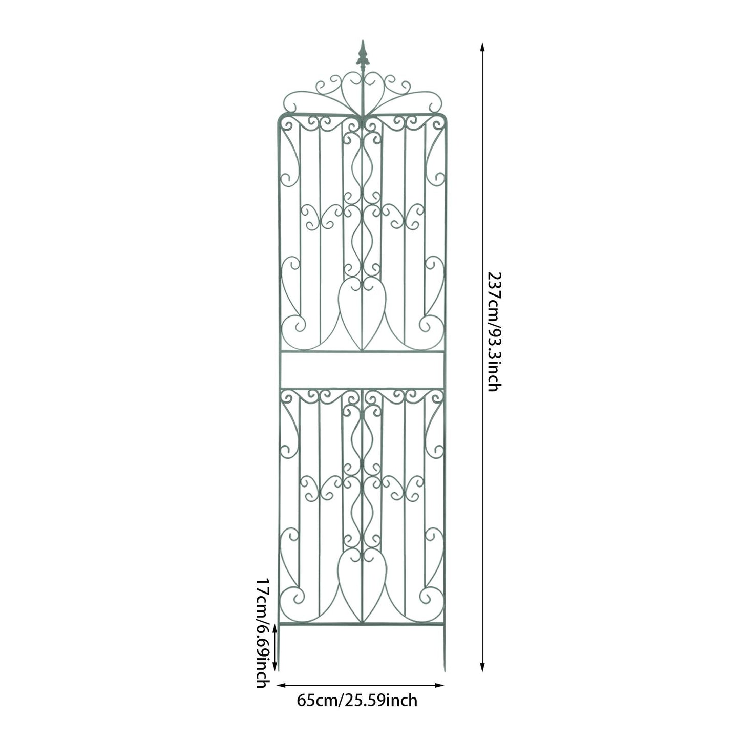 Garden Trellises, Iron Garden Trellis, 2pcs Trellises