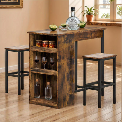 Bartafel – Bar Tafel – Statafel – Keukentafel – Eettafel – Compact Design – Metalen Frame Met 3 Niveaus