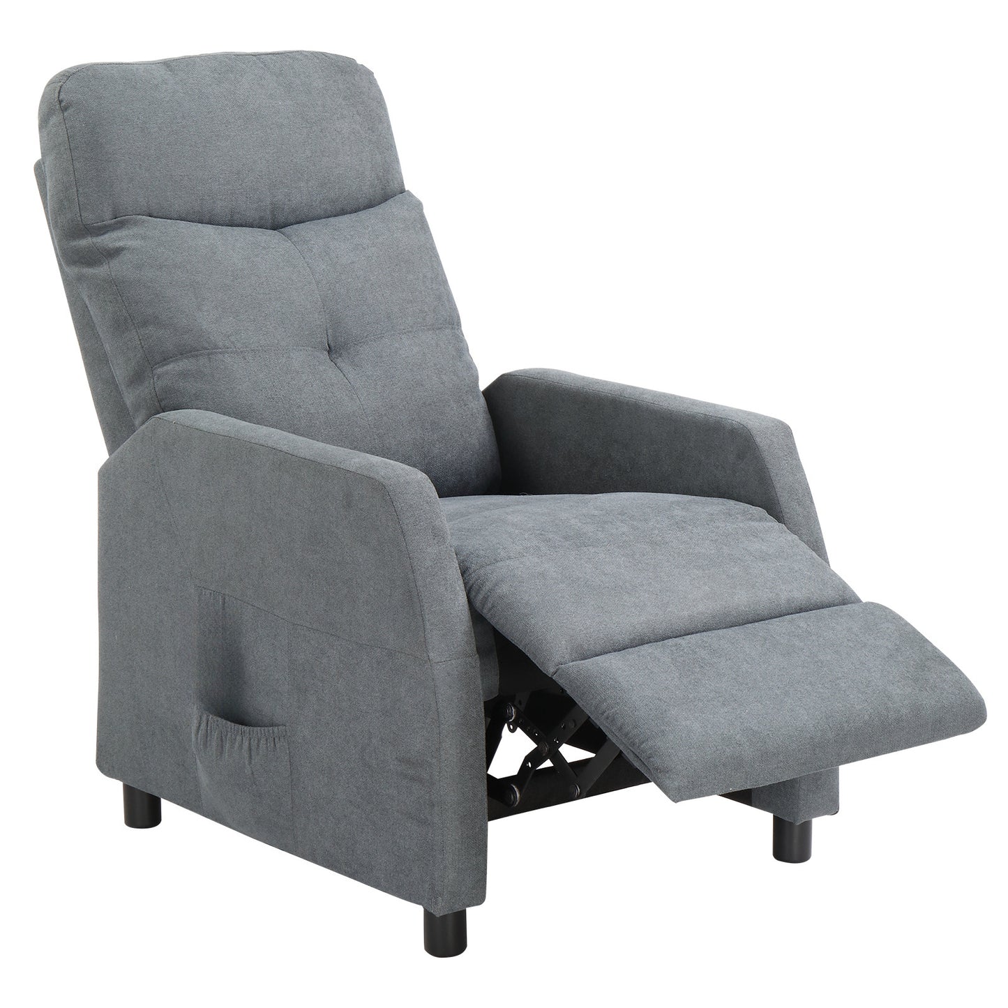 Relaxstoel – Fauteuil – Loungestoel – Zitzak – Relaxfauteuil – Lichtgrijs – Ergonomisch Ontwerp – Handmatig Verstelbare Rugleuning