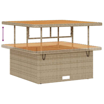Tuinbank – Buitenbank – Loungeset – Tuinmeubel – Poly Rattan – Modulaire Opstelling – UV-Bestendig – Beige Met Kussens