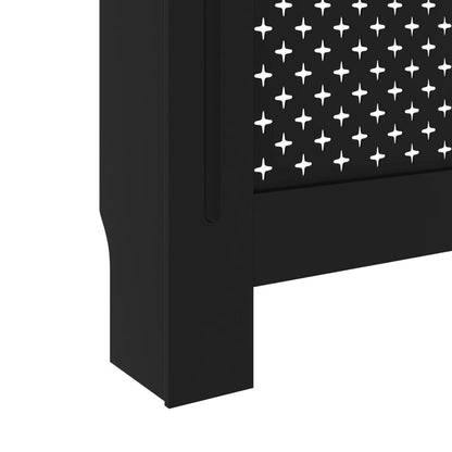 Radiatorombouw – Radiatorafdekking – Radiatorkast – Verwarming Ombouw – Radiatorpaneel – Zwart MDF – 112x19x81,5 cm – Eenvoudige Wandmontage