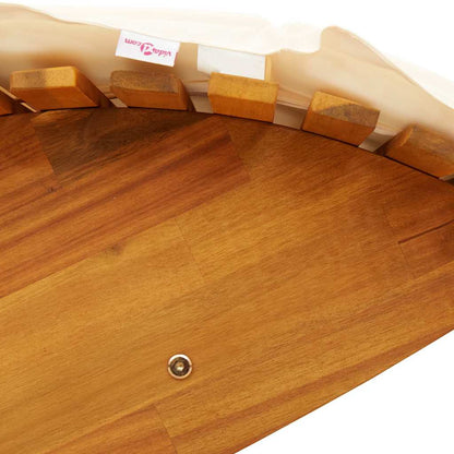 Loungestoel Teak – Tuinstoel – Balkonstoel – Relaxstoel – Lounger – Massief Teakhout – Weerbestendige Kussens Crème