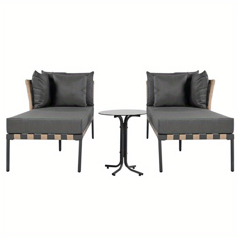 Loungeset – Tuinset – Loungemeubel – Balkonmeubilair – Terrasmeubels – Modulair Ontwerp – Afneembare Wasbare Kussens
