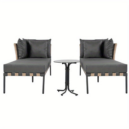Loungeset – Tuinset – Loungemeubel – Balkonmeubilair – Terrasmeubels – Modulair Ontwerp – Afneembare Wasbare Kussens