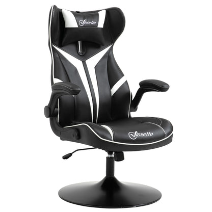 Gamingstoel – Gamestoel – Gaming Chair – Game Stoel – Bureaustoel – Ergonomisch Design – Verstelbare Hoogte 67x70x106-112 cm – Staal & Kunstleer Zwart/Grijs